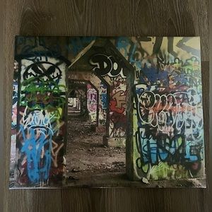 Original photograph of abandoned graffiti building (2)